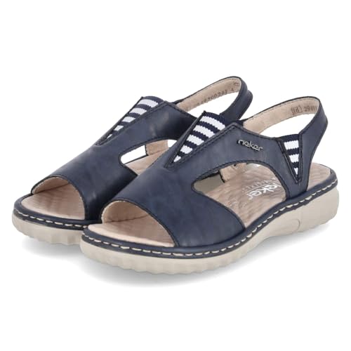Rieker Damen Sandalette in blau - Gr. 43 von Rieker