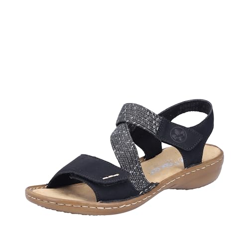 Rieker Damen 60862 Riemchensandalen, Schwarz, 36 EU von Rieker