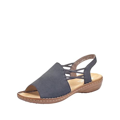 Rieker Damen 608d1 Sandalen Geschlossene Sandalen, Blau, 37 EU von Rieker