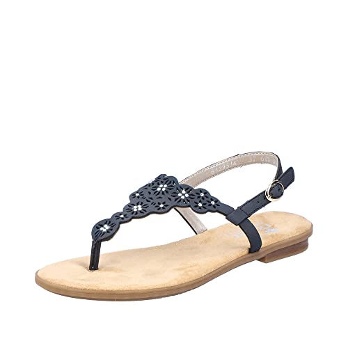 Rieker Damen Sandalen 64295-14 blau Gr. 37 von Rieker