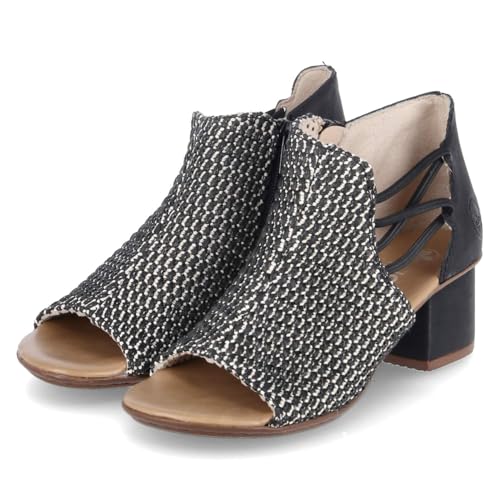 Rieker Damen Sandalette in schwarz-Kombi - Gr. 37 von Rieker