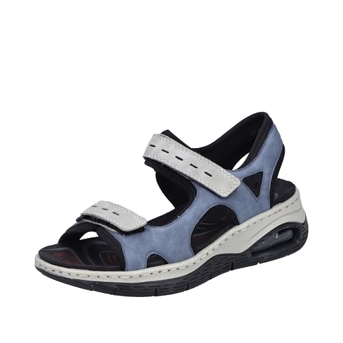 Rieker Damen 67666 Trekkingsandalen, Blau, 40 EU von Rieker