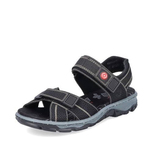 Rieker Damen Klassische Sandalen 68851, Frauen Sandalen,Sommerschuhe,Freizeitschuhe,offene Schuhe,Strandschuhe,schwarz (02),36 EU / 3.5 UK von Rieker