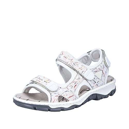 Rieker Damen 68872 Trekking-Sandalen, weiß, 36 EU von Rieker