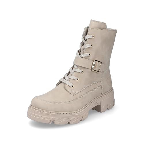 Rieker Damen 74642 Schnürstiefel, Beige, 41 EU von Rieker