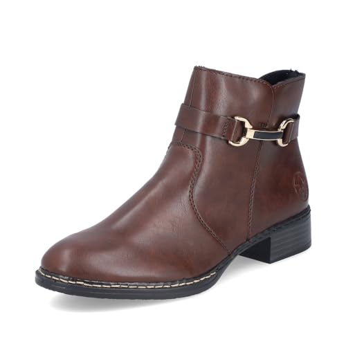 Rieker Damen Ankle Boots 73487, Frauen Stiefeletten,halbstiefel,Kurzstiefel,uebergangsschuhe,uebergangsstiefel,Stiefel,schwarz (25),42 EU / 8 UK von Rieker