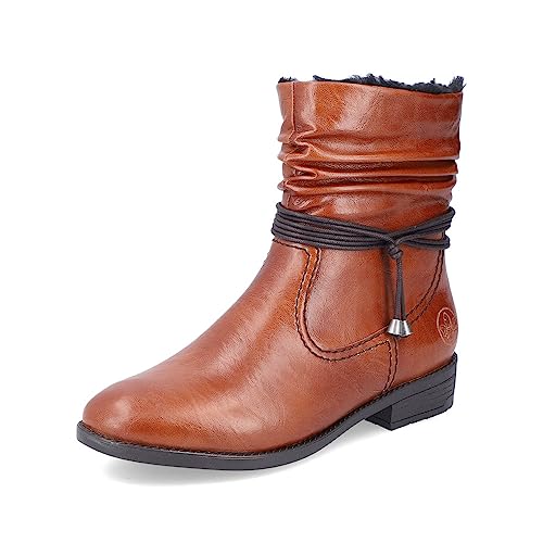 Rieker Damen Ankle Boots 73691, Frauen Stiefeletten,uebergangsschuhe,uebergangsstiefel,flach,stiefel,bootee,booties,braun (24),38 EU / 5 UK von Rieker