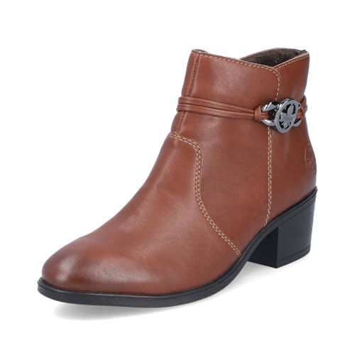 Rieker Damen Ankle Boots 73970, Frauen Stiefeletten,Kurzstiefel,uebergangsschuhe,uebergangsstiefel,knöchelhoch,Stiefel,braun (22),37 EU / 4 UK von Rieker