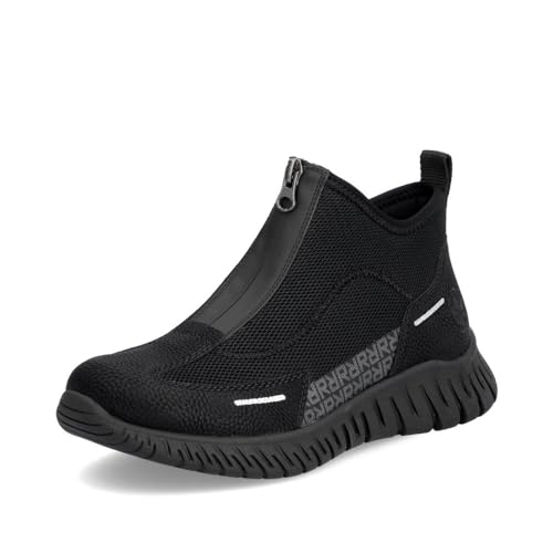 Rieker Damen Ankle Boots M5351, Frauen Stiefeletten, lose Einlage,uebergangsstiefel,knöchelhoch,reißverschluss,Stiefel,schwarz (00),40 EU / 6.5 UK von Rieker