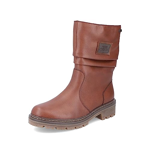 Rieker Damen Ankle Boots Y9260, Frauen Stiefeletten,halbstiefel,kurzstiefel,uebergangsschuhe,uebergangsstiefel,flach,stiefel,braun (25),39 EU / 6 UK von Rieker