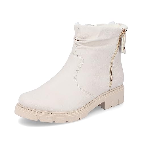 Rieker Damen Ankle Boots Z3541, Frauen Stiefeletten,uebergangsschuhe,uebergangsstiefel,flach,stiefel,bootee,booties,beige (60),38 EU / 5 UK von Rieker