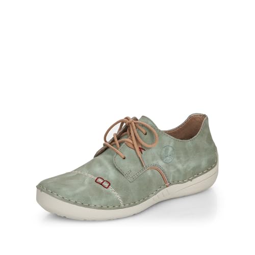 Rieker Damen Low-Top Sneaker 52528, Frauen Halbschuhe,Turnschuhe,Laufschuhe,straßenschuhe,Strassenschuhe,Sportschuhe,grün (52),37 EU / 4 UK von Rieker
