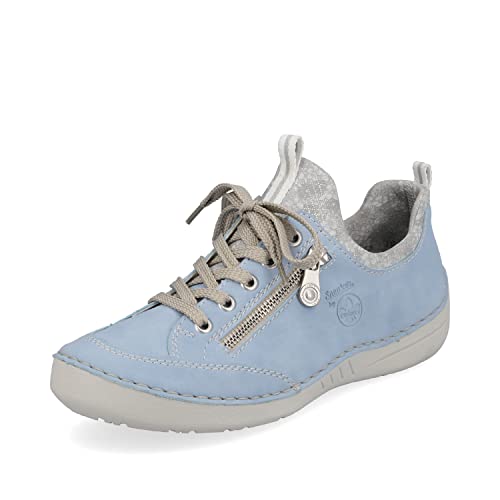 Rieker Damen Bequemschuhe 52573, Frauen Schnürschuhe,lose Einlage,Komfortschuhe,Halbschuhe,schnürer,bequem,lace-up,blau (10),36 EU / 3.5 UK von Rieker