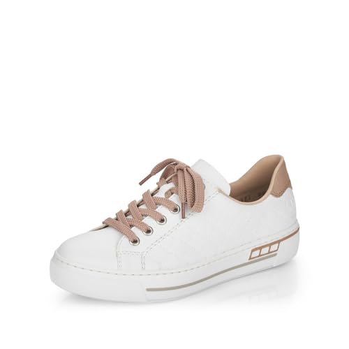 Rieker Damen Low-Top Sneaker L88W2, Frauen Halbschuhe,schnürer,Plateausohle,straßenschuhe,Strassenschuhe,Sportschuhe,Weiss (80),38 EU / 5 UK von Rieker