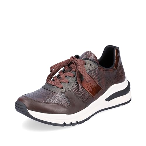 Rieker Damen Bequemschuhe M6602, Frauen Schnürhalbschuhe,lose Einlage,Komfortschuhe,Halbschuhe,schnürschuhe,schnürer,bequem,braun (25),39 EU / 6 UK von Rieker