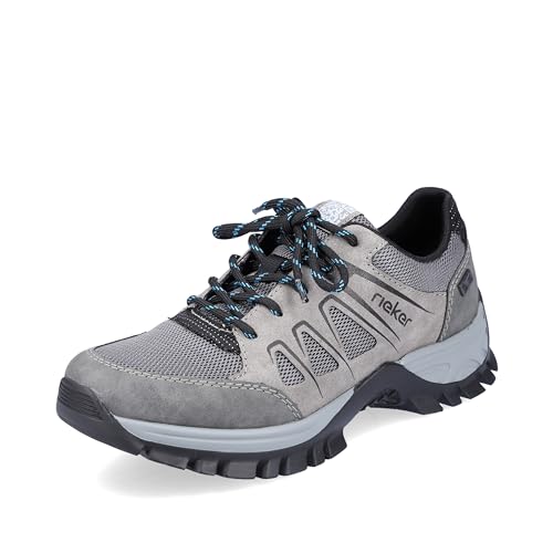 Rieker Damen Bequemschuhe M9801, Frauen Schnürhalbschuhe,lose Einlage,wasserdicht,riekerTEX,Komfortschuhe,Halbschuhe,schnürer,grau (45),36 EU / 3.5 UK von Rieker