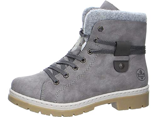 Rieker Damen Bequemschuhe Y9413, Frauen Schnürhalbschuhe,Komfortschuhe,Halbschuhe,schnürschuhe,bequem,flexibel,Winter,grau (40),36 EU / 3.5 UK von Rieker