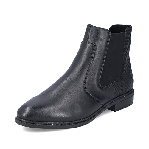 Rieker Damen Chelsea Boots 71670, Frauen Stiefeletten,schlupfstiefel,flach,stiefel,bootee,booties,halbstiefel,kurzstiefel,schwarz (00),36 EU / 3.5 UK von Rieker