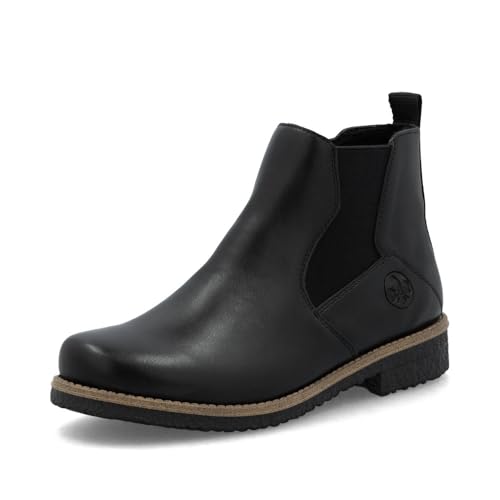 Rieker Damen Chelsea Boots 73557, Frauen Stiefeletten,halbstiefel,Kurzstiefel,uebergangsschuhe,uebergangsstiefel,Stiefel,schwarz (01),39 EU / 6 UK von Rieker
