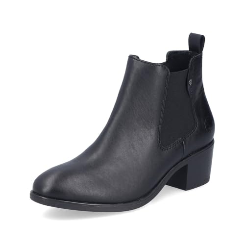 Rieker Damen Chelsea Boots 73971, Frauen Stiefeletten,uebergangsstiefel,Stiefel,Bootee,Booties,halbstiefel,Kurzstiefel,schwarz (00),37 EU / 4 UK von Rieker
