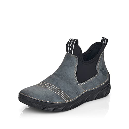 Rieker Damen Slip-On Sneaker 75064, Frauen Halbschuhe,straßenschuhe,Strassenschuhe,Sportschuhe,Freizeitschuhe,Turnschuhe,blau (14),38 EU / 5 UK von Rieker