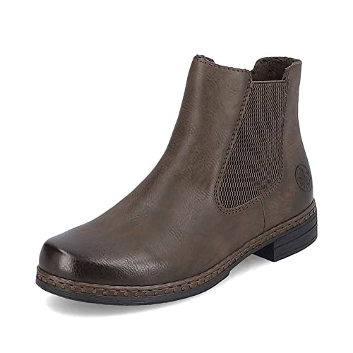 Rieker Damen Chelsea Boots 75170, Frauen Stiefeletten,halbstiefel,kurzstiefel,uebergangsschuhe,uebergangsstiefel,flach,braun (25),38 EU / 5 UK von Rieker