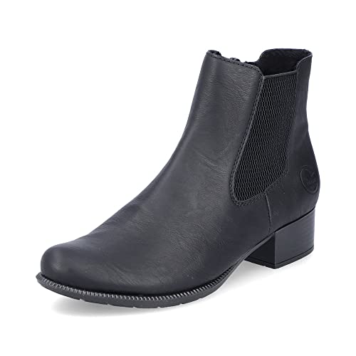 Rieker Damen Chelsea Boots 78600, Frauen Stiefeletten,Bootee,Booties,halbstiefel,Kurzstiefel,uebergangsschuhe,schwarz (01),38 EU / 5 UK von Rieker