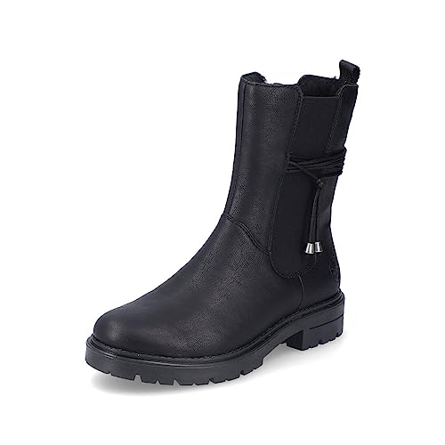 Rieker Damen Chelsea Boots Z2880, Frauen Stiefeletten,uebergangsstiefel,schlupfstiefel,flach,stiefel,bootee,booties,schwarz (00),39 EU / 6 UK von Rieker