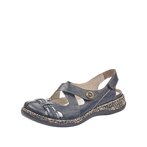 Rieker Damen Frühjahr/ Sommer Geschlossene Ballerinas, Pacific Adriatic Night Blue 46377 14, 40 EU von Rieker