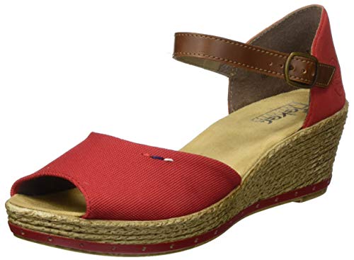 Rieker Damen Frühjahr/Sommer 60450 Geschlossene Sandalen, Rot (Fire/Amaretto/Red 33) von Rieker