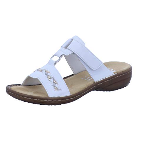 Rieker Damen Frühjahr/Sommer 60888 Pantoletten, White 80, 39 EU von Rieker