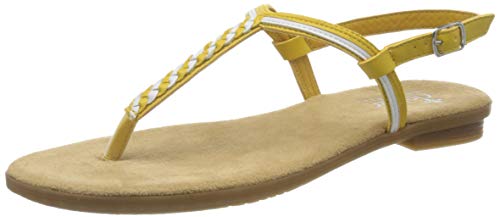 Rieker Damen Frühjahr/Sommer 64297 Zehentrenner, Gelb (Yellow/Weiss 68) von Rieker