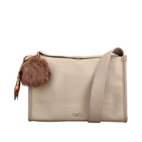 Rieker Damen H1656 Handtasche, Beige von Rieker