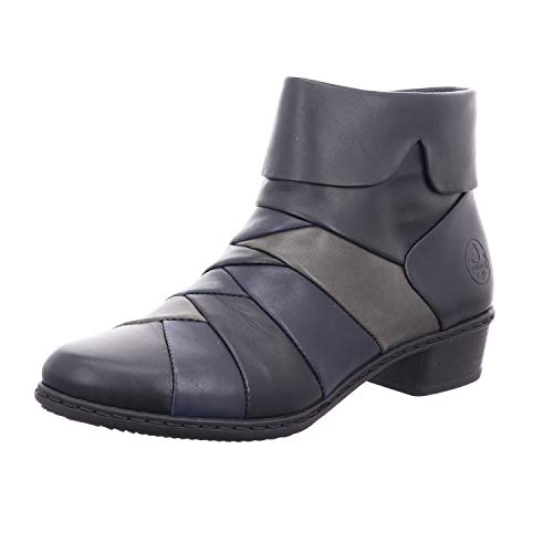 Rieker Damen Y0791 Stiefeletten, Schwarz (schwarz/Navy/Smoke 01) von Rieker