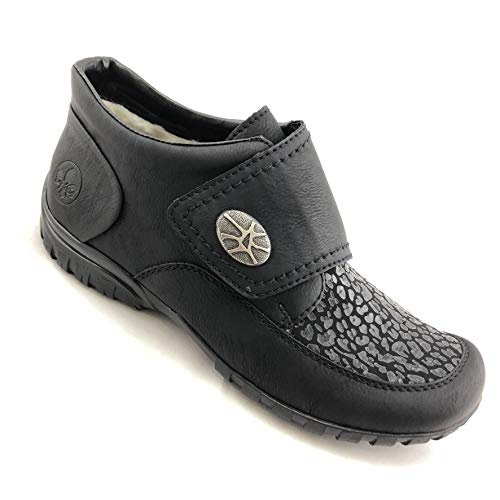 Rieker Damen L4664 Stiefeletten, Schwarz (schwarz/schwarz 00) von Rieker