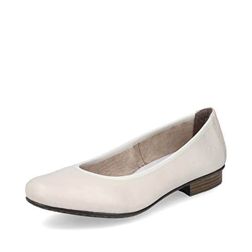 Rieker Damen Klassische Ballerinas 51994, Frauen Flats,Slip-ons,klassisch,elegant,Ballerinen,Pumps,Halbschuhe,Sommerschuhe,Weiss (80),36 EU / 3.5 UK von Rieker