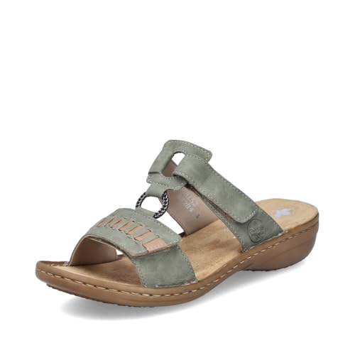 Rieker Damen Klassische Sandalen 60881, Frauen Sandalen,Sommerschuhe,Freizeitschuhe,offene Schuhe,Strandschuhe,grün (52),36 EU / 3.5 UK von Rieker