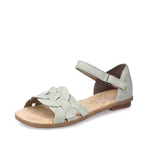 Rieker Damen Klassische Sandalen 64249, Frauen Sandalen,sandaletten,bequem,woman,lady,ladies,sommerschuhe,freizeitschuhe,grün (52),36 EU / 3.5 UK von Rieker