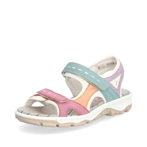 Rieker Damen Klassische Sandalen 68866, Frauen Sandalen,Freizeitschuhe,Sommerschuhe,offene Schuhe,Strandschuhe,Multi (92),41 EU / 7.5 UK von Rieker