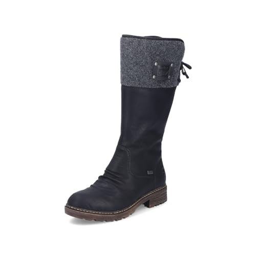 Rieker Damen Klassische Stiefel Z4765, Frauen Stiefel, wasserabweisend, riekerTEX,gefüttert,reißverschluss,Winterstiefel,schwarz (00),40 EU / 6.5 UK von Rieker