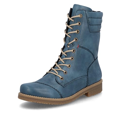 Rieker Damen Klassische Stiefeletten 73570, Frauen Stiefeletten,uebergangsstiefel,Boots,Stiefel,Bootee,Booties,halbstiefel,blau (14),39 EU / 6 UK von Rieker