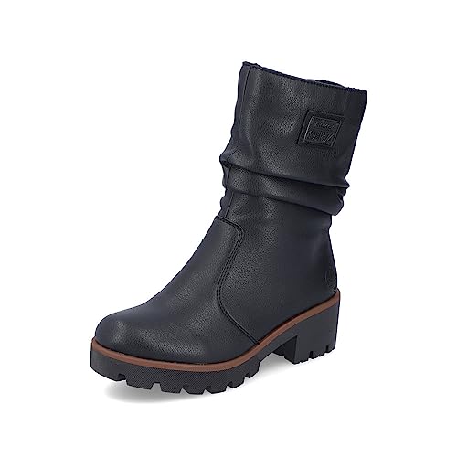 Rieker Damen Klassische Stiefeletten 79260, Frauen Stiefeletten,halbstiefel,kurzstiefel,uebergangsschuhe,uebergangsstiefel,schwarz (00),40 EU / 6.5 UK von Rieker