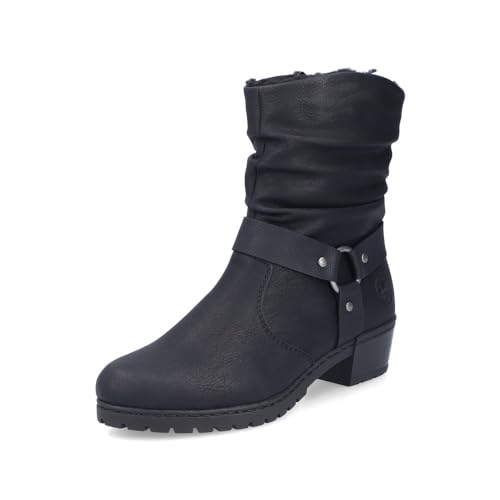 Rieker Damen Klassische Stiefeletten Y1760, Frauen Stiefeletten,Winterstiefeletten,Winterschuhe,warm,gefüttert,Boots,schwarz (00),36 EU / 3.5 UK von Rieker