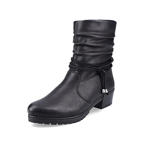 Rieker Damen Klassische Stiefeletten Y17R2, Frauen Stiefeletten,Winterstiefeletten,Winterschuhe,warm,gefüttert,Boots,schwarz (00),41 EU / 7.5 UK von Rieker