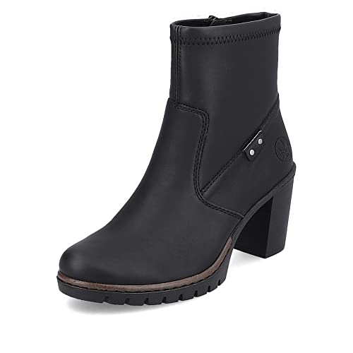 Rieker Damen Klassische Stiefeletten Y2558, Frauen Stiefeletten,uebergangsschuhe,uebergangsstiefel,winterstiefeletten,warm,schwarz (00),38 EU / 5 UK von Rieker