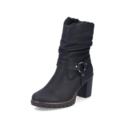Rieker Damen Klassische Stiefeletten Y2582, Frauen Stiefeletten,Winterstiefeletten,Winterschuhe,warm,gefüttert,Boots,schwarz (00),41 EU / 7.5 UK von Rieker