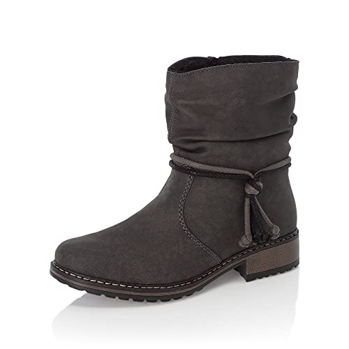 Rieker Damen Klassische Stiefeletten Z6893, Frauen Stiefeletten,stiefel,bootee,booties,halbstiefel,kurzstiefel,grau (45),40 EU / 6.5 UK von Rieker