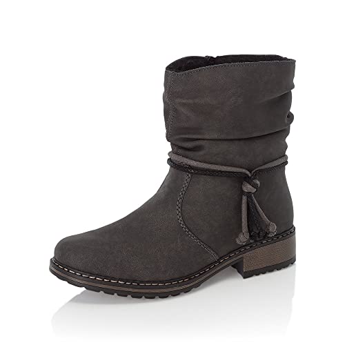 Rieker Damen Klassische Stiefeletten Z6893| Frauen Stiefeletten|uebergangsschuhe|uebergangsstiefel|übergangsschuhe|Boots|grau (45)|41 EU / 7.5 UK von Rieker