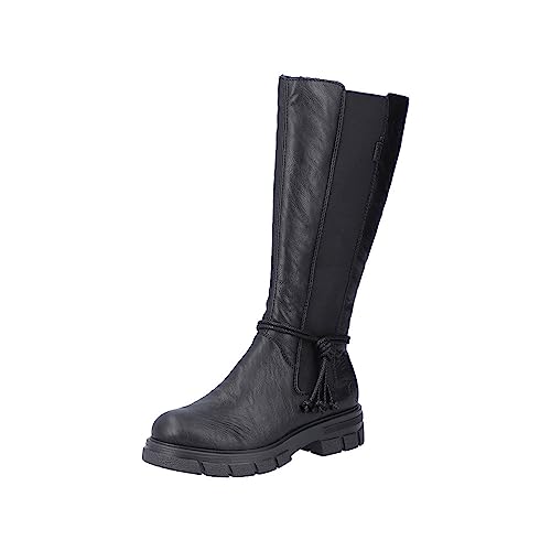 Rieker Damen Winterstiefel Z9193, Frauen Stiefel,Winterboots,halbschaftstiefel,warm,gefüttert,Boots,Winterschuhe,schwarz (00),36 EU / 3.5 UK von Rieker