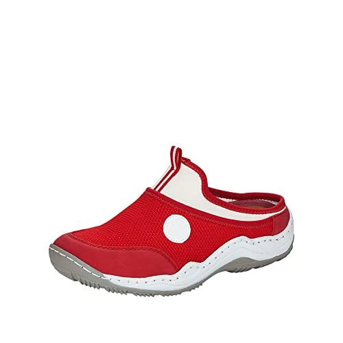 Rieker Damen Clogs L0558-33 rot Gr. 36 von Rieker